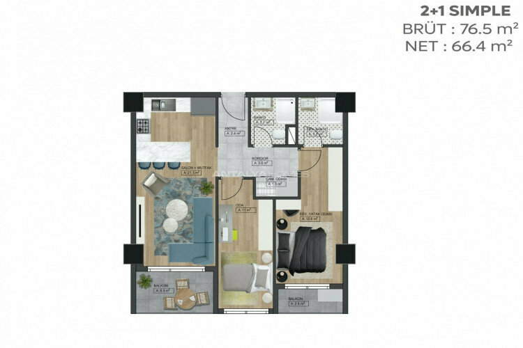 Квартира 1+1 в Бурсе, Турция | PTE-46891