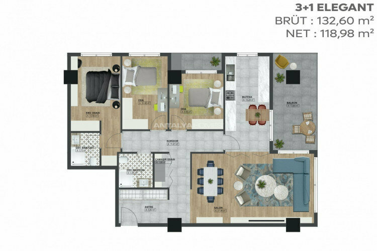 Квартира 1+1 в Бурсе, Турция | PTE-46891