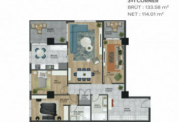 Квартира 1+1 в Бурсе, Турция | PTE-46891