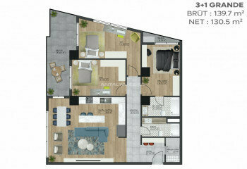 Квартира 1+1 в Бурсе, Турция | PTE-46891