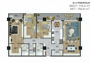 Квартира 1+1 в Бурсе, Турция | PTE-46891