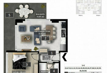 Квартира 2+1 в Анталии, Турция | PKK-45369