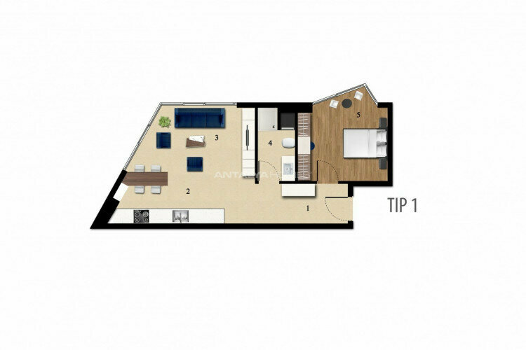 Квартира 3+1 в Коньяалты, Анталия, Турция | PBB-45003