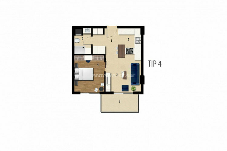 Квартира 3+1 в Коньяалты, Анталия, Турция | PBB-45003