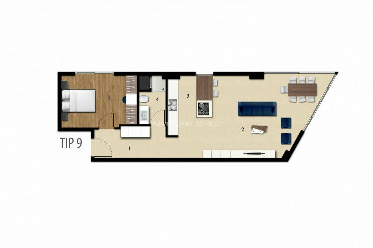 Квартира 3+1 в Коньяалты, Анталия, Турция | PBB-45003