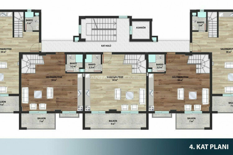 Квартира 2+1 в Анталии, Турция | STE-45275