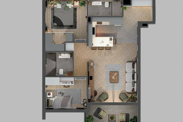 Квартира 2+1 в Муратпаше, Анталия, Турция | SBB-24823