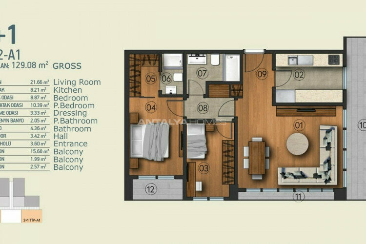 Квартира 3+1 в Стамбуле, Турция | PBB-46124