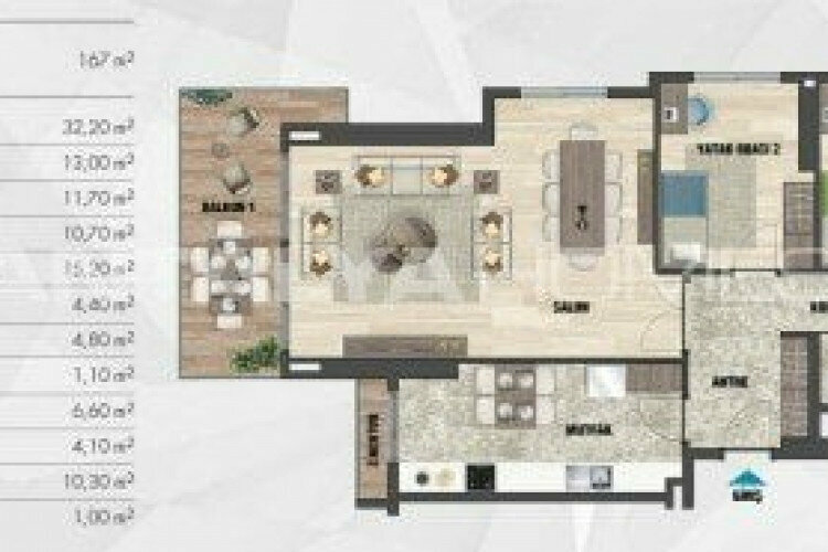 Квартира 2+1 в Картале, Стамбул, Турция | STE-46575