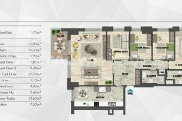 Квартира 2+1 в Картале, Стамбул, Турция | STE-46575