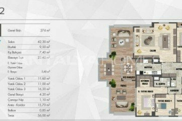 Квартира 2+1 в Картале, Стамбул, Турция | STE-46575