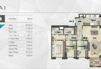 Квартира 2+1 в Картале, Стамбул, Турция | STE-46575