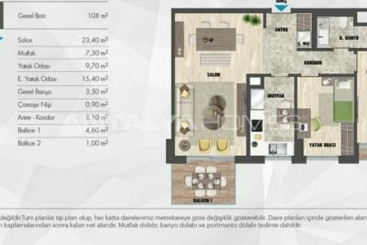 Квартира 3+1 в Картале, Стамбул, Турция | PBB-46576