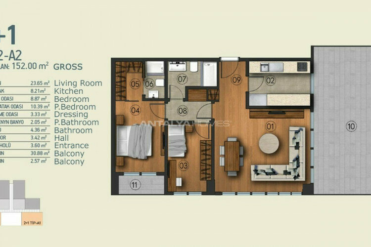 Квартира 2+1 в Стамбуле, Турция | SBB-46123