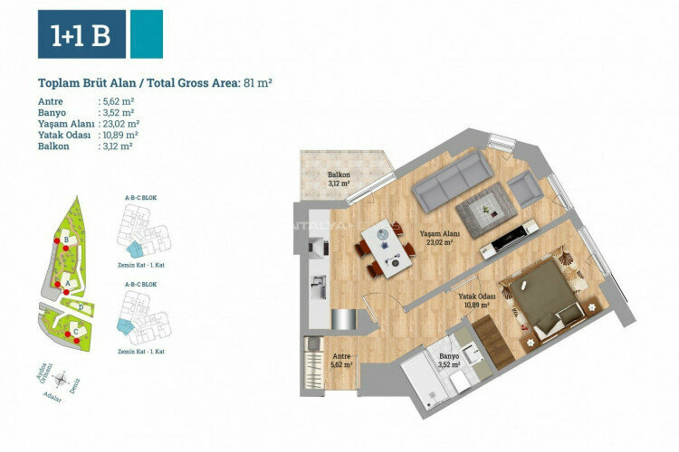 Квартира 3+1 в Картале, Стамбул, Турция | STE-46409