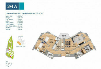 Квартира 3+1 в Картале, Стамбул, Турция | STE-46409