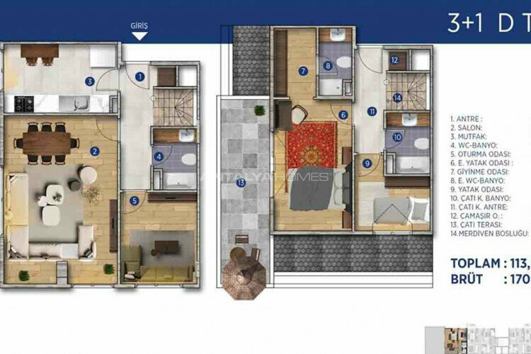 Квартира 3+1 в Стамбуле, Турция | PKK-46302