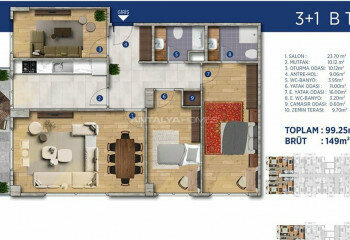 Квартира 3+1 в Стамбуле, Турция | PKK-46302