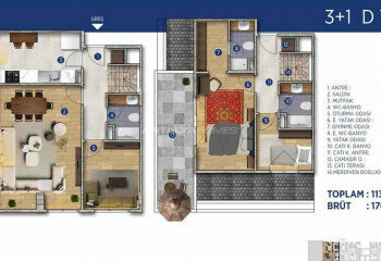 Квартира 3+1 в Стамбуле, Турция | PKK-46302