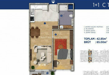 Квартира 3+1 в Стамбуле, Турция | PKK-46302