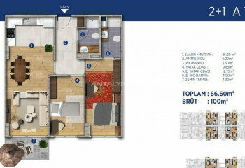 Квартира 3+1 в Стамбуле, Турция | PKK-46302