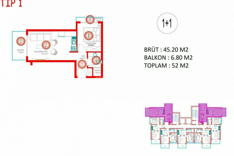 Квартира 2+1 в Анталии, Турция | STE-45420