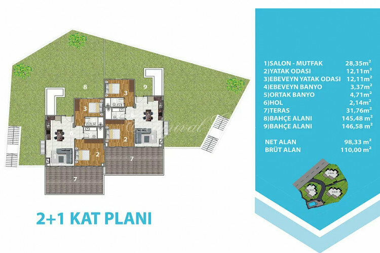 Квартира 2+1 в Бодруме, Турция | PBB-13402