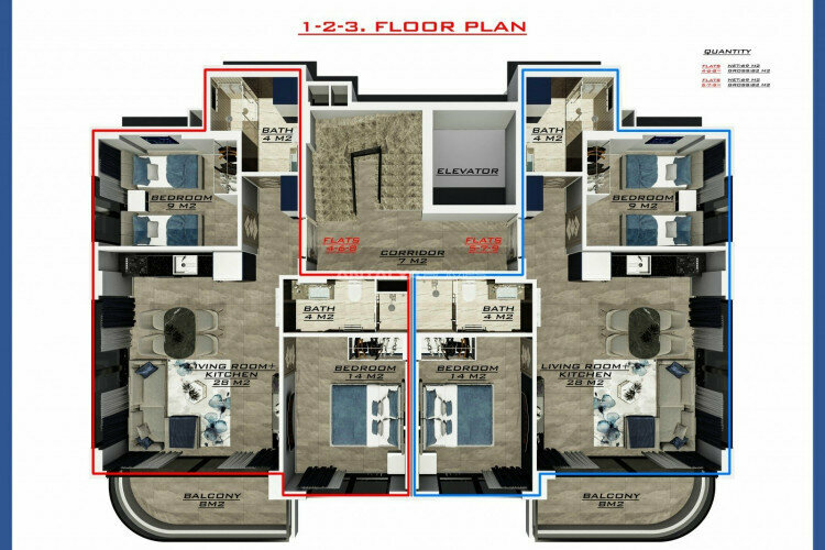 Квартира 3+1 в Анталии, Турция | PTE-45443