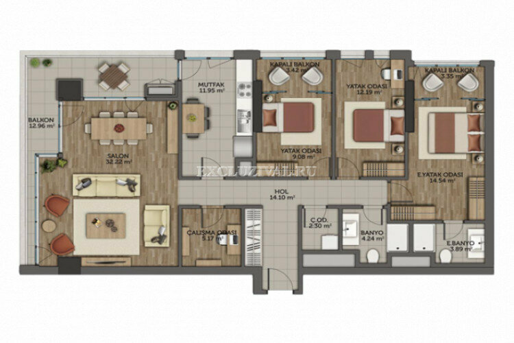 Квартира 4+1 в Стамбуле, Турция | PTE-10796