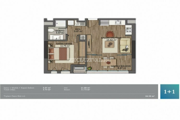 Квартира 4+1 в Стамбуле, Турция | PTE-10796