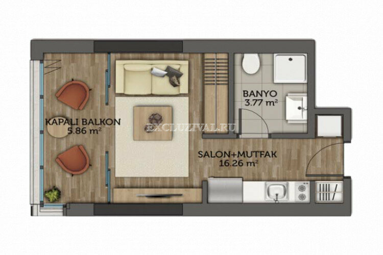 Квартира 4+1 в Стамбуле, Турция | PTE-10796