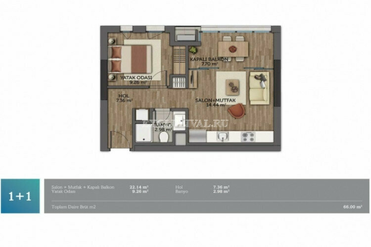 Квартира 4+1 в Стамбуле, Турция | PTE-10796