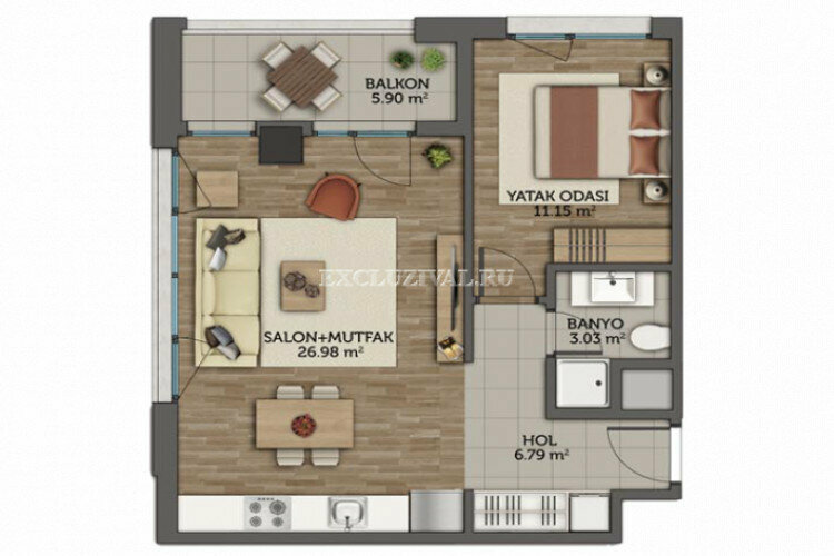 Квартира 4+1 в Стамбуле, Турция | PTE-10796