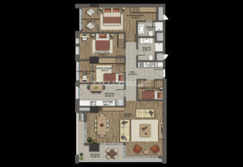 Квартира 4+1 в Стамбуле, Турция | PTE-10796