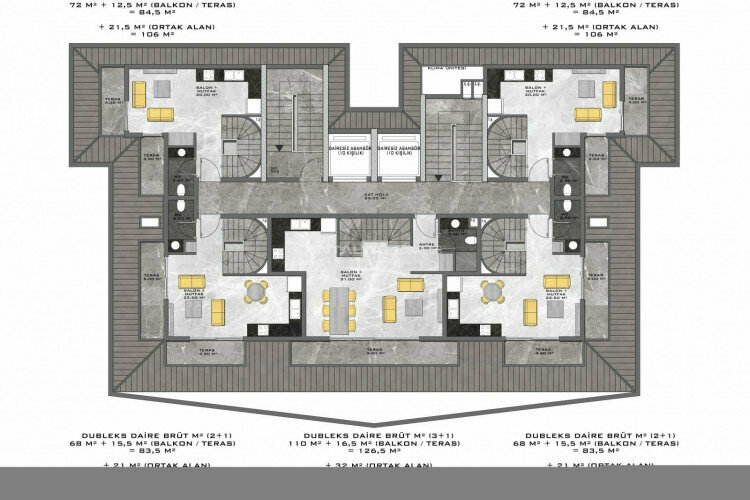 Квартира 2+1 в Анталии, Турция | PTE-45471
