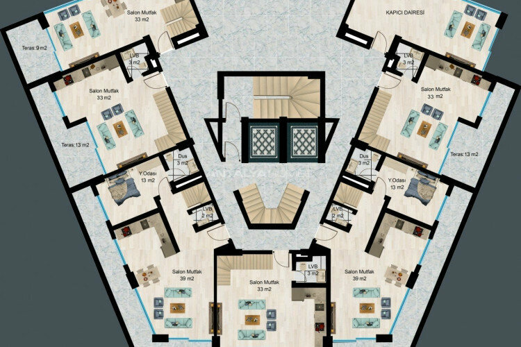 Квартира 2+1 в Анталии, Турция | PBB-45432