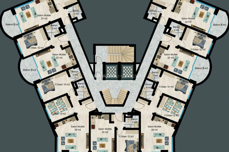 Квартира 2+1 в Анталии, Турция | PBB-45432