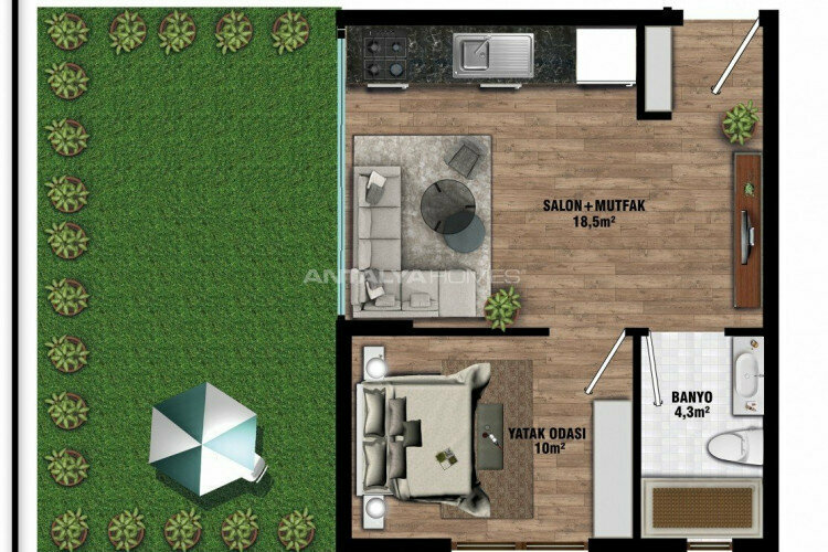 Квартира 1+1 в Анталии, Турция | SBB-45555