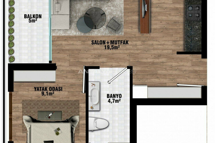 Квартира 1+1 в Анталии, Турция | SBB-45555