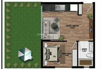 Квартира 1+1 в Анталии, Турция | SBB-45555