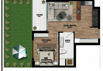 Квартира 1+1 в Анталии, Турция | SBB-45555