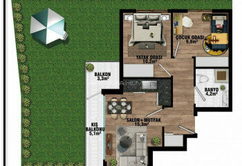 Квартира 1+1 в Анталии, Турция | SBB-45555