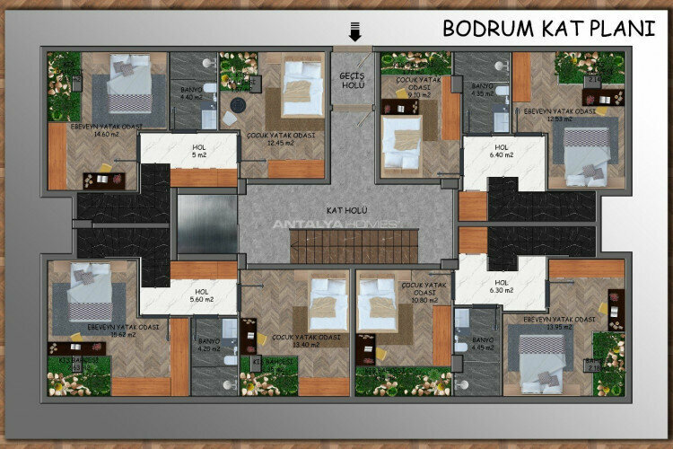 Квартира 3+1 в Муратпаше, Анталия, Турция | STE-45586