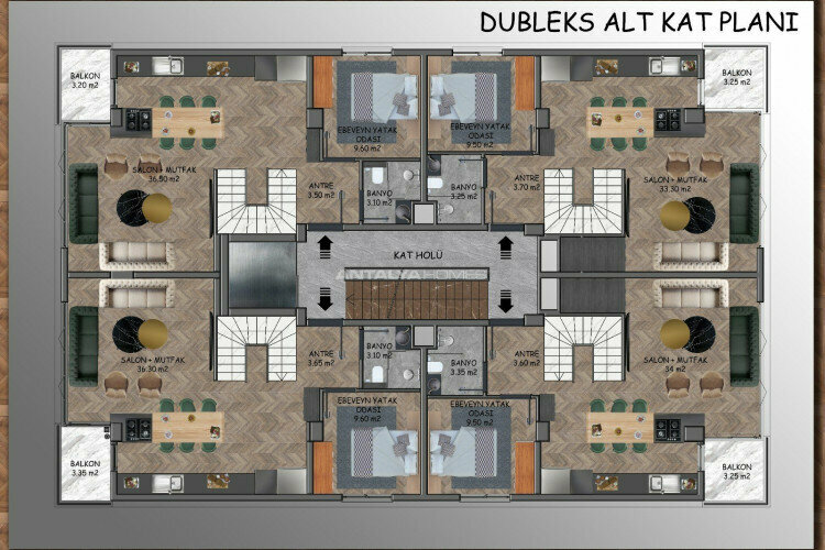 Квартира 3+1 в Муратпаше, Анталия, Турция | STE-45586