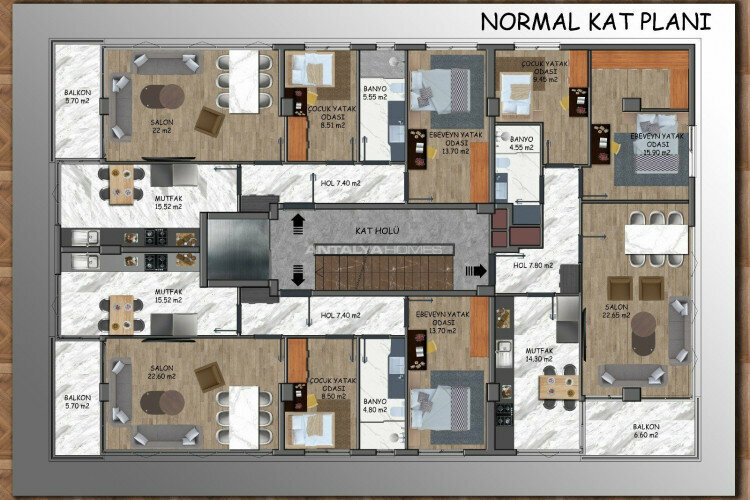 Квартира 3+1 в Муратпаше, Анталия, Турция | STE-45586