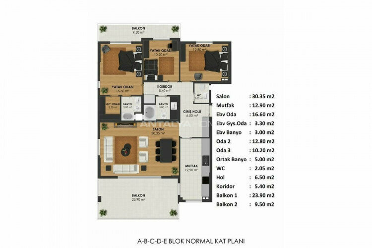 Квартира 3+1 в Бурсе, Турция | PBB-46868