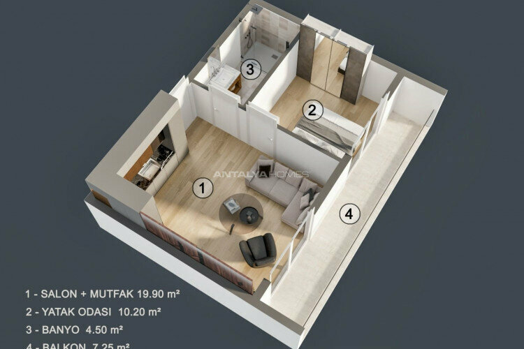 Квартира 4+1 в Муратпаше, Анталия, Турция | SBB-45452