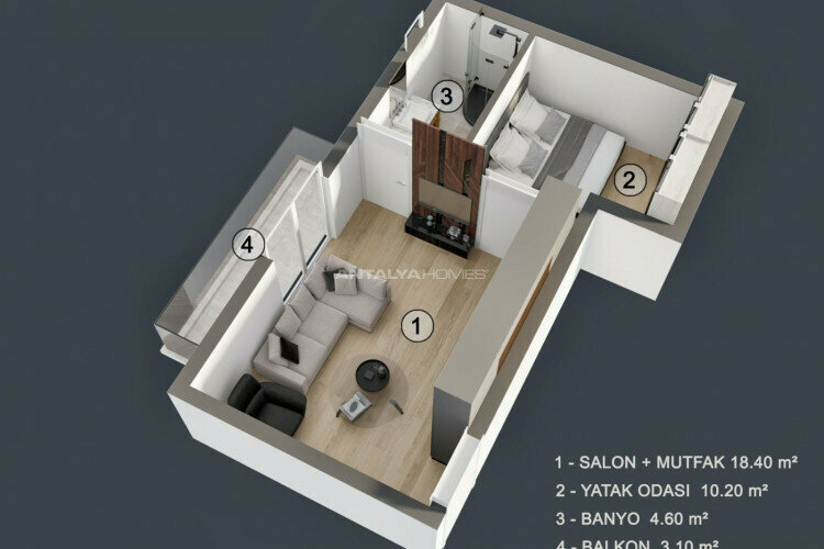 Квартира 4+1 в Муратпаше, Анталия, Турция | SBB-45452