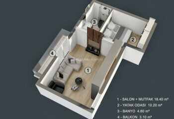 Квартира 4+1 в Муратпаше, Анталия, Турция | SBB-45452