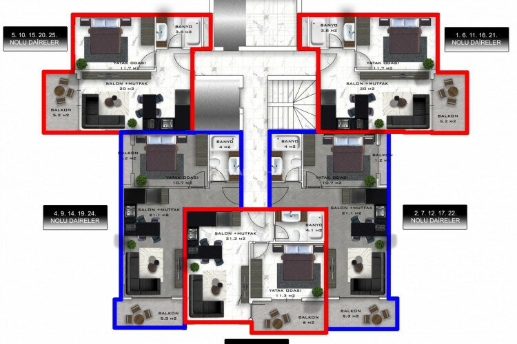 Квартира 2+1 в Анталии, Турция | PKK-45512